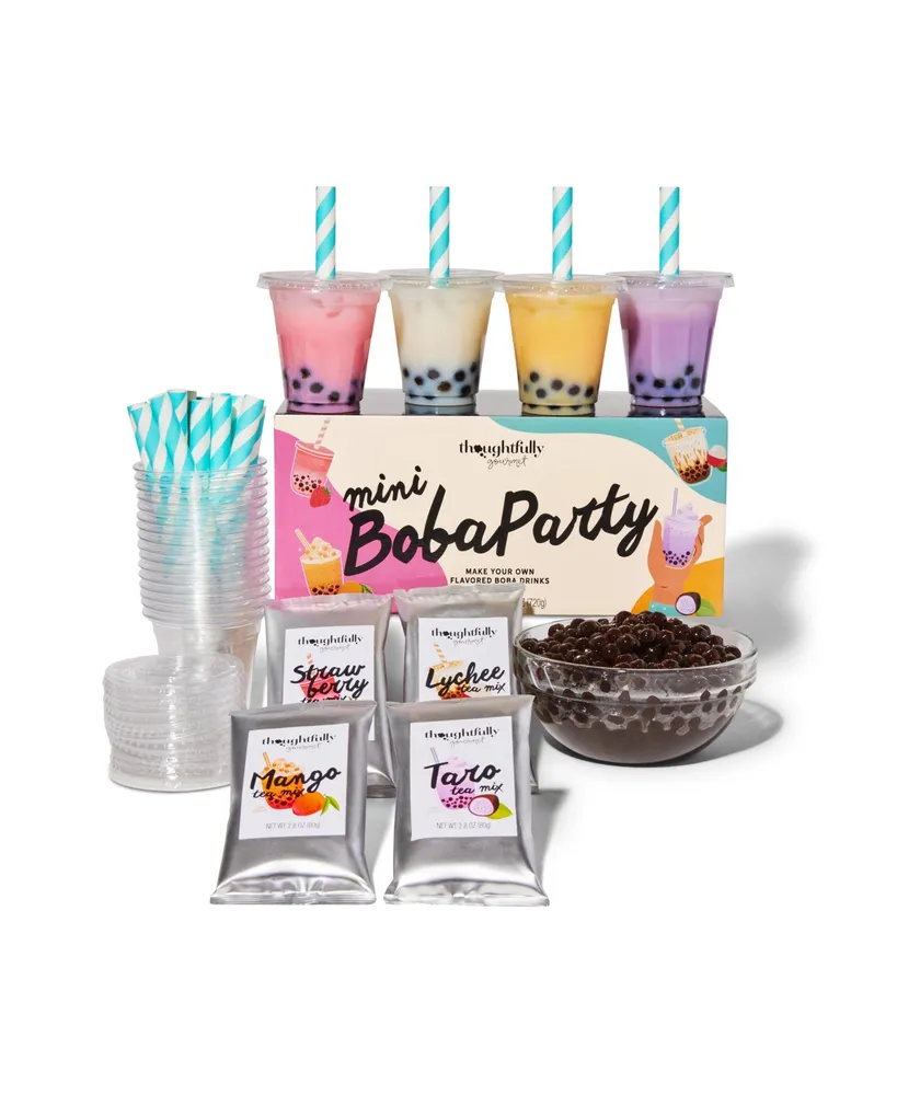 Thoughtfully Gourmet, Mini Boba Party Set, Makes 16 Tasting Portions Of Bubble Tea - Assorted Pre