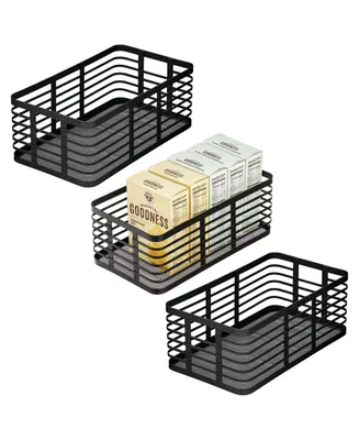 mDesign Metal Wire Organizer Basket for Kitchen/Pantry, Pack