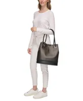 Calvin Klein Ash Signature Tote with Magnetic Snap