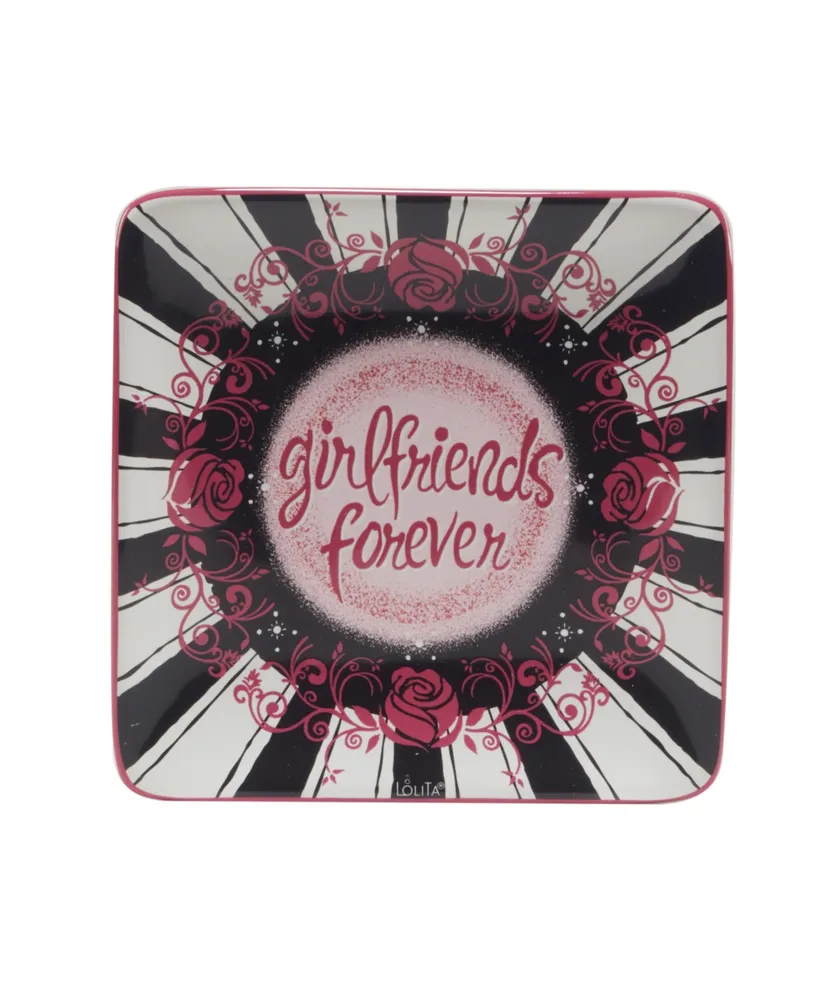 Certified International Lolita Girlfriends Together 4 Piece Canape Plate