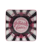 Certified International Lolita Girlfriends Together 4 Piece Canape Plate