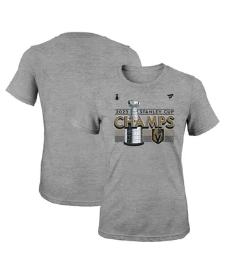 Big Girls Fanatics Heather Gray Vegas Golden Knights 2023 Stanley Cup Champions Locker Room T-shirt