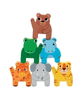 Djeco Trainimo Wooden Toy Train and Jungle Animals