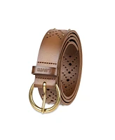 Levi's Women's Studded Fully Adjustable Perforated Leather Belt