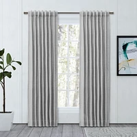 Ricardo Chevron 80C/20P Sustainable Unlined Rod Pocket w/Back Tabs Curtain Panel 48"W x 63"L