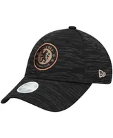 Women's New Era Black Chelsea Shiny Tech 9FORTY Adjustable Hat