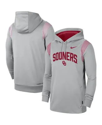 Men's Nike Gray Oklahoma Sooners 2022 Game Day Sideline Performance Pullover Hoodie