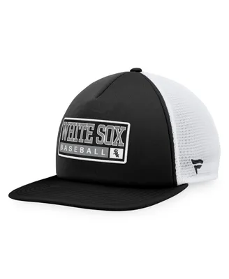 Men's Majestic Black, White Chicago White Sox Foam Trucker Snapback Hat