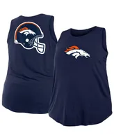 Women's New Era Navy Denver Broncos Plus Tank Top