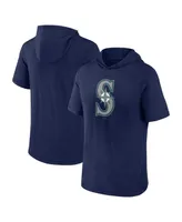 Men's Fanatics Navy Seattle Mariners Short Sleeve Hoodie T-shirt