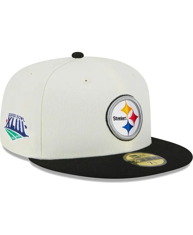 New Era 59FIFTY Pittsburgh Steelers XL Super Bowl Patch Pink UV Hat - Black Black / 7 1/8