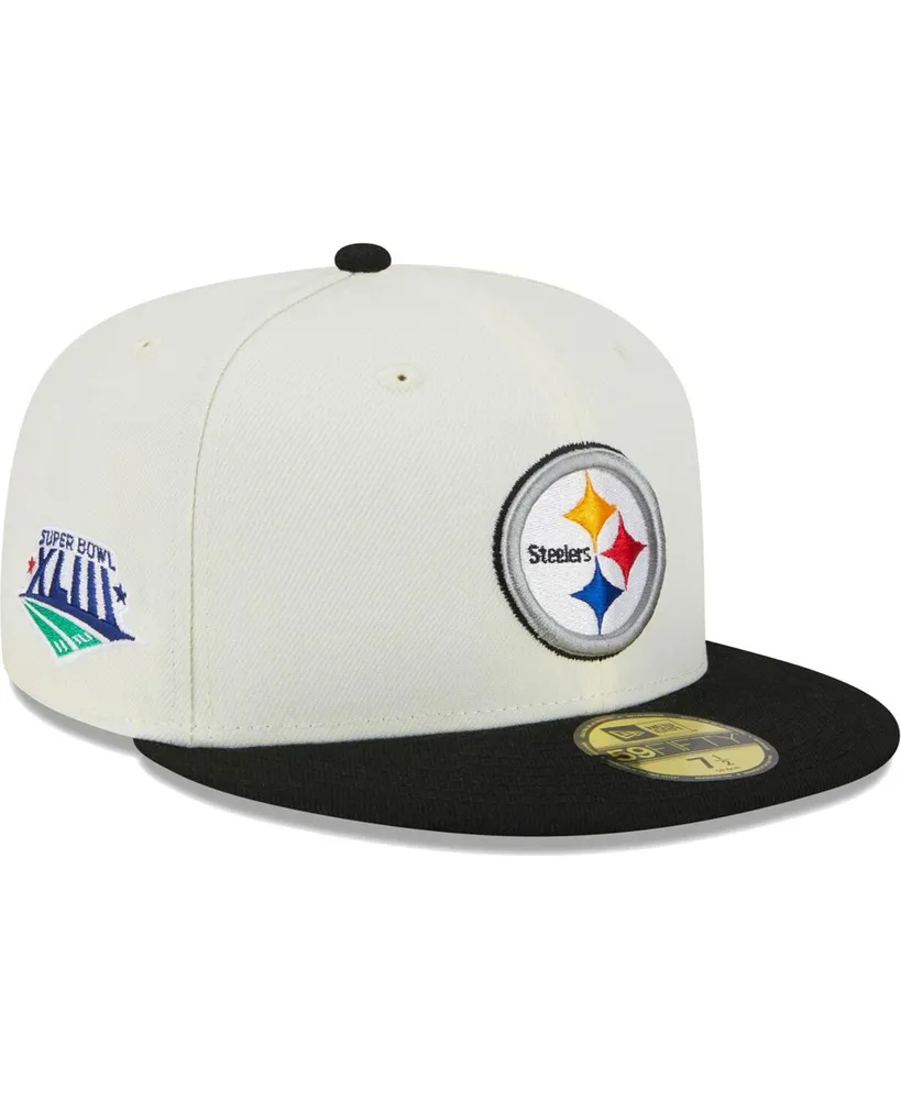 Men's New Era Cream Pittsburgh Steelers Retro 59FIFTY Fitted Hat