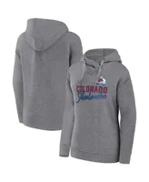 Women's Fanatics Heather Gray Colorado Avalanche Script Favorite Pullover Hoodie