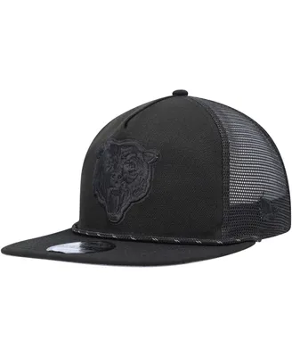 Men's New Era Black Chicago Bears Illumination Golfer Snapback Trucker Hat