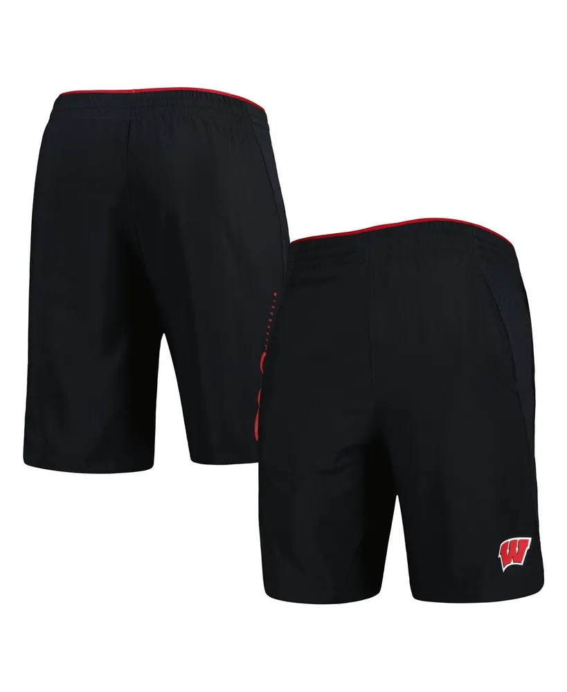 Men's Under Armour Black Wisconsin Badgers Woven Shorts