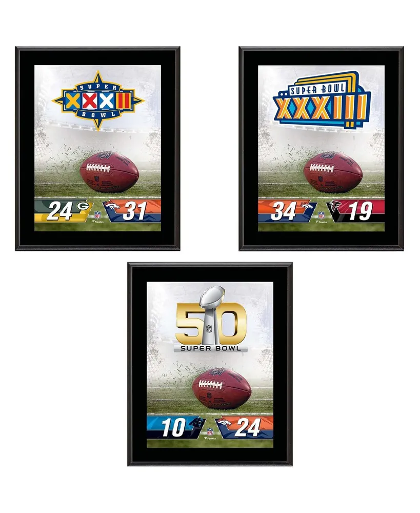 Denver Broncos 10.5" x 13" Sublimated Super Bowl Champion Plaque Bundle