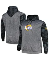 Men's Fanatics Heather Charcoal Los Angeles Rams Big and Tall Camo Pullover Hoodie