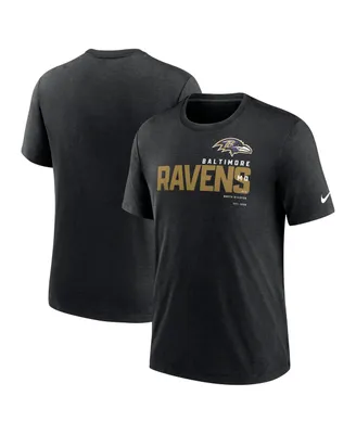 Men's Nike Heather Black Baltimore Ravens Team Tri-Blend T-shirt
