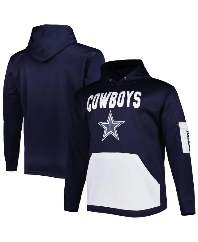 Dallas Cowboys Defender Evo Hoodie, Mens, M, Navy/Grey