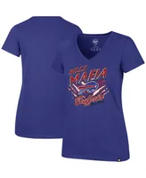 Women's '47 Brand Royal Buffalo Bills Team Regional Ultra Rival V-Neck T-shirt