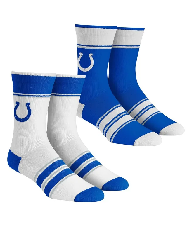 Men's Rock Em Socks Royal Indianapolis Colts Two-Pack Mascot