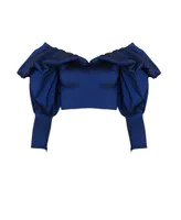 Women's Balloon Sleeve Crop Top