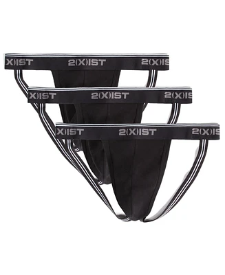 2(x)ist Men's Cotton Stretch Jock Strap 3-Pack