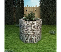 vidaXL Hexagonal Gabion Raised Bed 39.4"x35.4"x39.4"