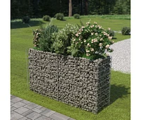 vidaXL Gabion Raised Bed Galvanized Steel 70.9"x19.7"x39.4"