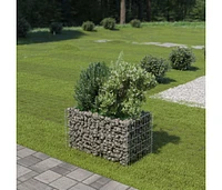 vidaXL Gabion Raised Bed Galvanized Steel 35.4"x19.7"x19.7"