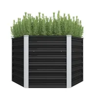 vidaXL Garden Raised Bed Anthracite 50.8"x50.8"x30.3" Galvanized Steel