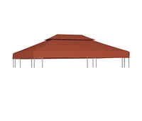 vidaXL 2-Tier Gazebo Top Cover 9.1 oz/yd² 13.1'x9.8' Terracotta