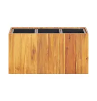 vidaXL Garden Raised Bed with 3 Pots Solid Acacia Wood