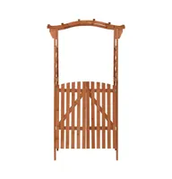 vidaXL Pergola with Gate 45.7"x15.7"x80.3" Solid Firewood