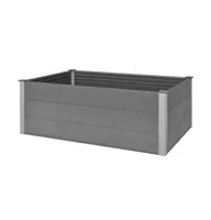 vidaXL Garden Raised Bed Wpc 59.1"x39.4"x21.3" Gray