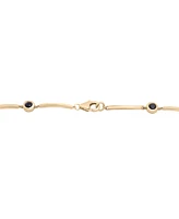 Onyx Bezel Bar Link Bracelet in 14k Gold