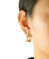 Audrey by Aurate Diamond Border Textured Small Hoop Earrings (1/2 ct. t.w.) in Gold Vermeil, Created for Macy's