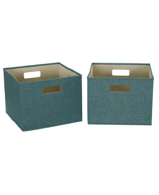 Teal Open Bin Set, Set of 2