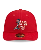 Men's New Era Red Oakland Athletics 2023 Fourth of July Low Profile 59FIFTY Fitted Hat