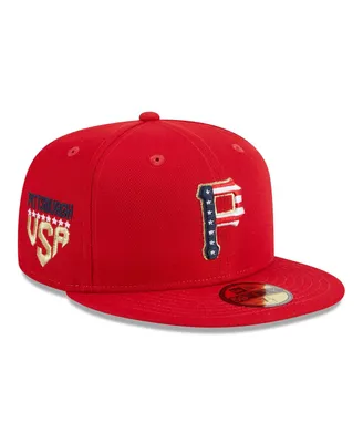 Men's New Era Red Pittsburgh Pirates 2023 Fourth of July 59FIFTY Fitted Hat