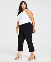 I.n.c. International Concepts Plus Mid-Rise Pull-On Capri Pants, Created for Macy's