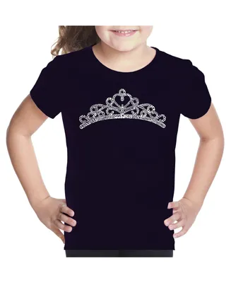 Big Girl's Word Art T-shirt - Princess Tiara