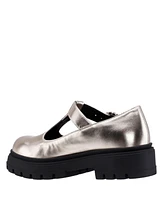 Nina Big Girls Stassi Rhinestone Buckle T-Strap Mary Jane Shoe