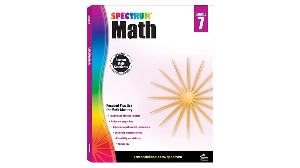 Spectrum Math Workbook, Grade 7 by Spectrum Compiler