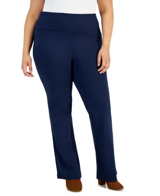 Style & Co Plus Size High-Rise Bootcut Ponte Pants, Created for Macy's