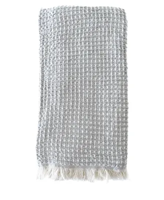 Anaya Home Grey 2 Tone Turkish Cotton Waffle Bath Towel