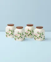 Lenox Holiday Cooking Spice Jars, Set of 4