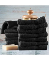 Hearth & Harbor Bath Towel Collection, 100% Cotton Luxury Set of 12 Multipurpose Wash Cloths