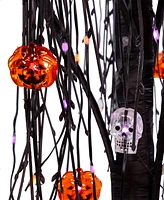 Kurt Adler 6' Willow Tree with 320 Purple and Orange Fairy Lights