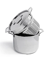 BergHOFF Professional 3Pc Tri-Ply 18/10 Stainless Steel Steamer Set, Ss Lid